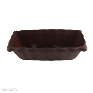 China wholesale brown plastic garden flowers pot