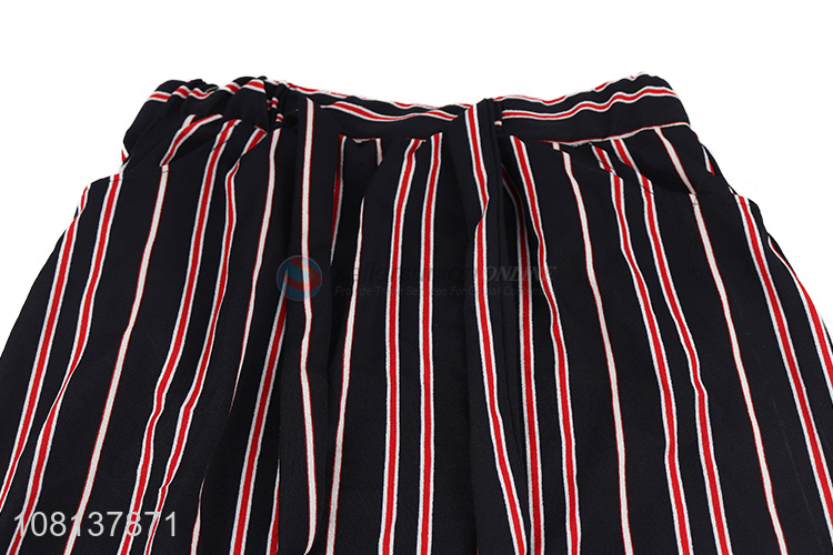 Good Quality Polyester Striped Skirt Womens Skirts