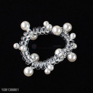 Online wholesale pearl coin hair ties fashion hair ornaments