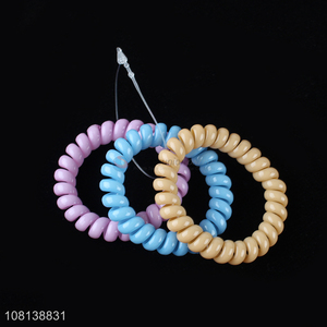 Hot selling bright color coil hair bands hair accessories