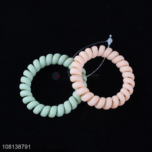 Wholesale frosted elephone wire hair ties ponytail holder