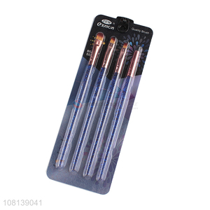 Yiwu supplier blue eyeshadow brush plastic makeup brush set