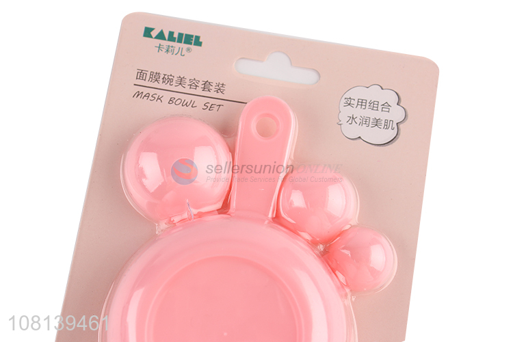 Factory wholesale pink mask bowl plastic makeup tools