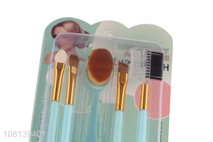 High quality blue beauty brushes ladies makeup tools