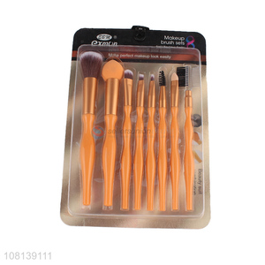 New products orange plastic soft hair makeup brush set