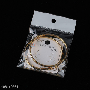 China wholesale stainless steel large hoop earrings for decoration