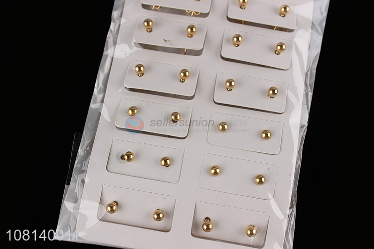 China wholesale golden women jewelry ear studs for decoration