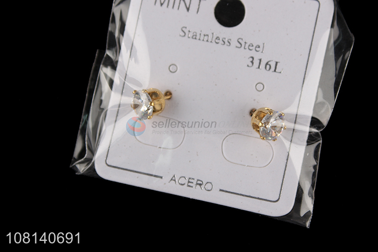 Latest style fashionable stainless steel earrings ear studs