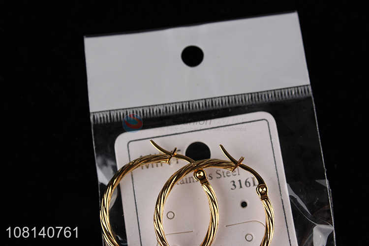 Hot selling golden circle earrings jewelry accessories