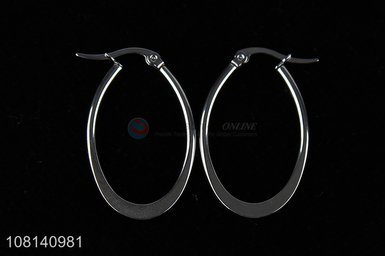 Hot items stainless steel silver hoop earrings for jewelry