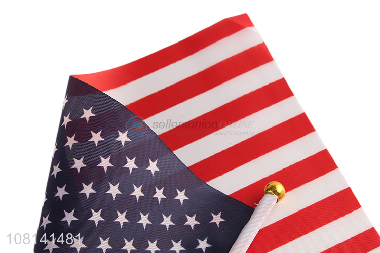 Best Price Polyester Hand Held Flag With Plastic Pole