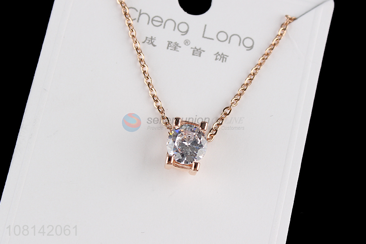 High quality women fashion jewelry diamond pendant necklaces