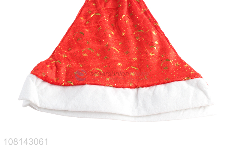 Hot selling hot stamping pleuche Christmas hat santa hat