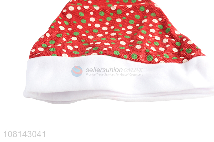 Good sale colorful dot printed Christmas hat holiday hat