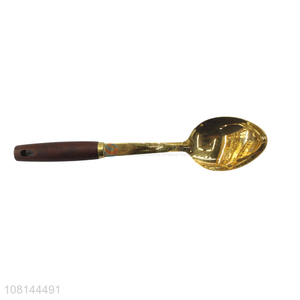 Factory direct sale golden stainless steel rice spoon