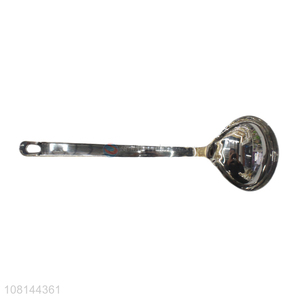 High quality silver soup spoon long handle hotpot spoon