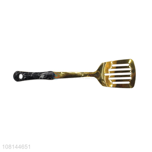 China factory long handle stainless steel slotted spatula