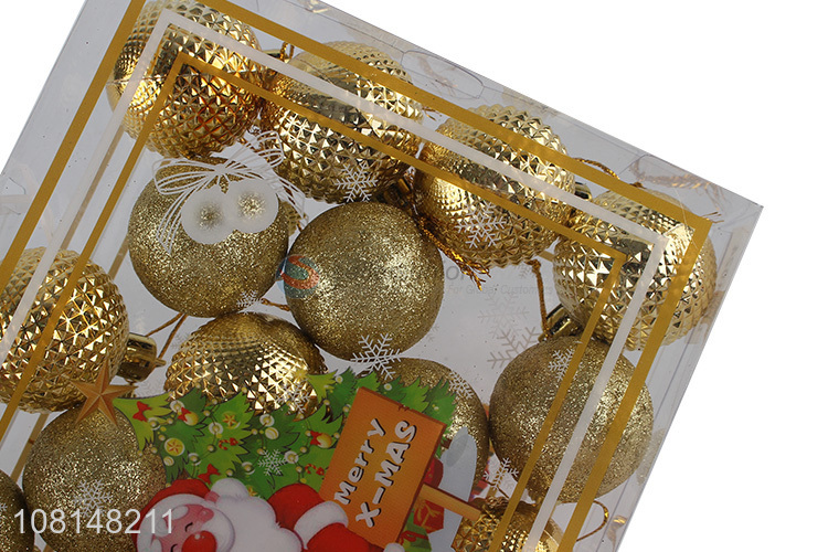 Hot Sale Gold Christmas Ball Christmas Tree Hanging Ornaments