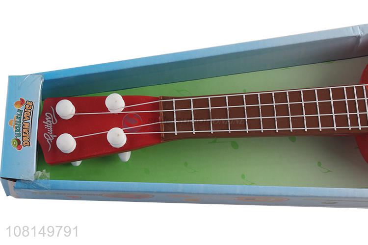 Wholesale fruit printed 4 strings toy ukulele mini guitar for kids