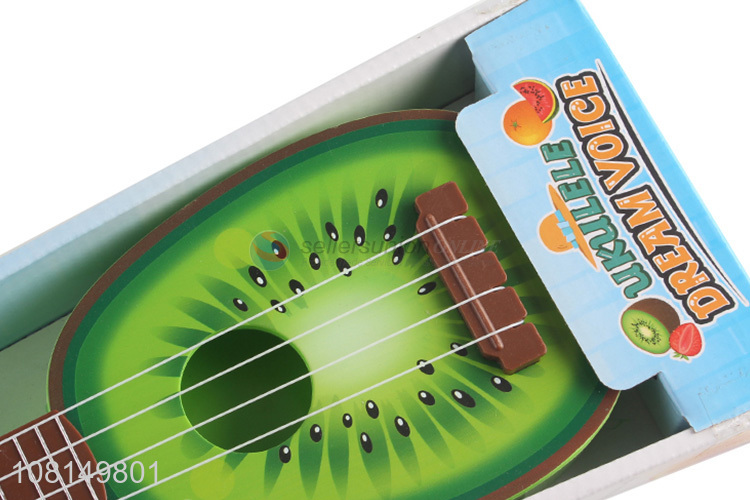 High quality fruit printed 4 strings kids guitar ukulele toy