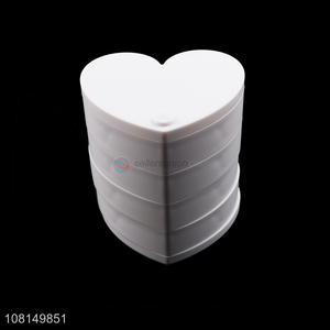 Custom Heart Shape Rotating Storage Box Jewelry Box