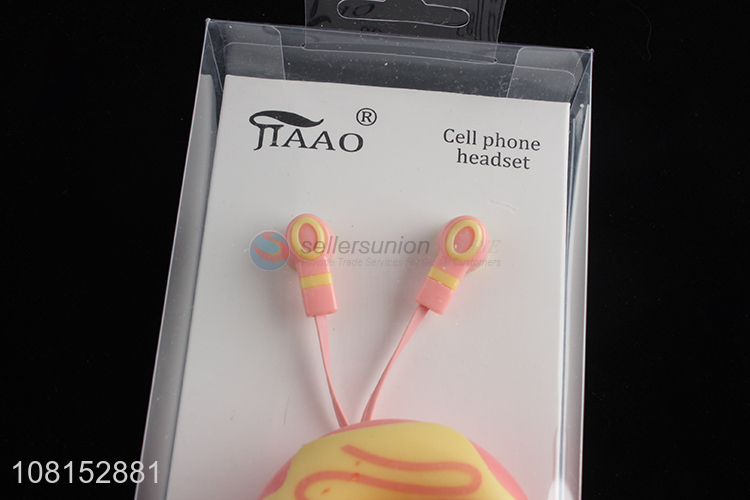 New arrival cute design cell phone headset headphones wired headphones