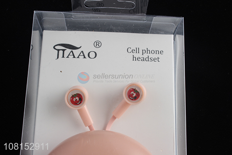 China factory portable cellphone headset with storage box