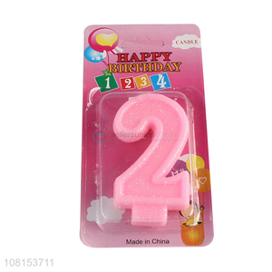 Good quality glitter number birthday cake candle party supplies