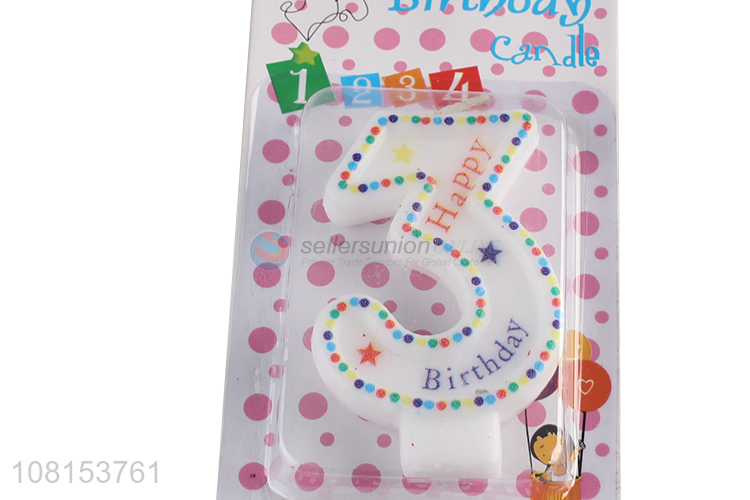 China supplier 0-9 numeral candle cake topper decoration