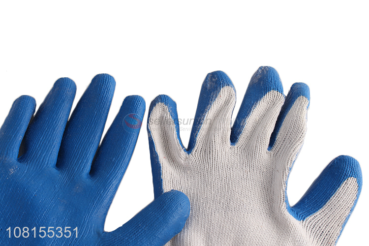 Good quality all purpose cotton latex safety work gloves