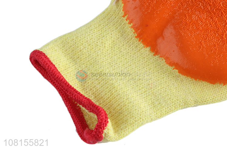 Wholesale cotton latex crinkle muit-purpose work gloves