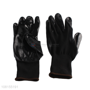 China supplier 13 stitches polyester nitrile work gloves