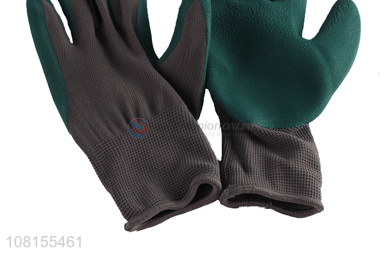 Factory supply multi-use polyester latex foam work gloves