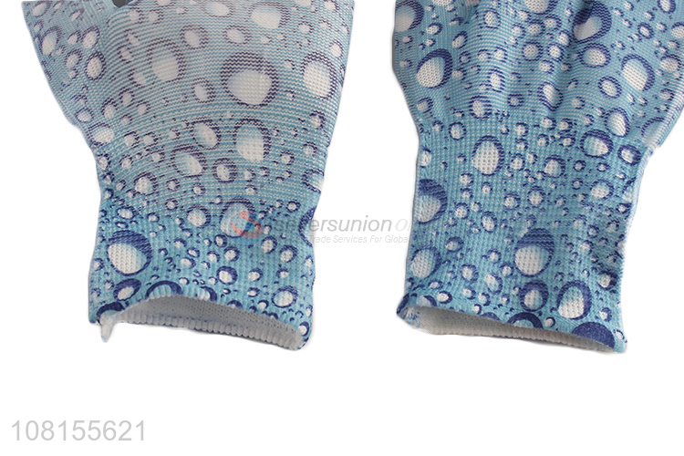 High quality drop printed pu coated anti-static gloves