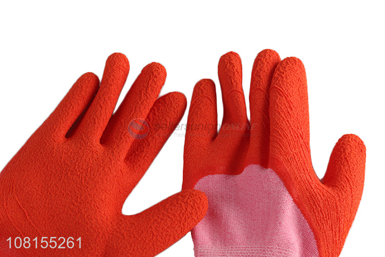 Factory supply latex foam work gloves for hand protection