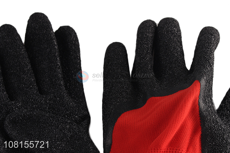 Wholesale latex crinkle work gloves anti-cut safety gloves