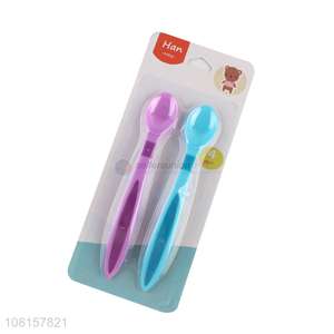 Yiwu wholesale 2pieces household baby feeding spoon with long handle