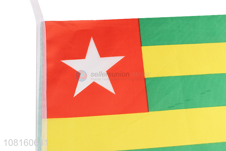 Low price polyester mini national hand shaking flags