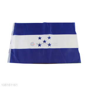 Wholesale Mini National Flag Polyester Pongee Hand Held Flag