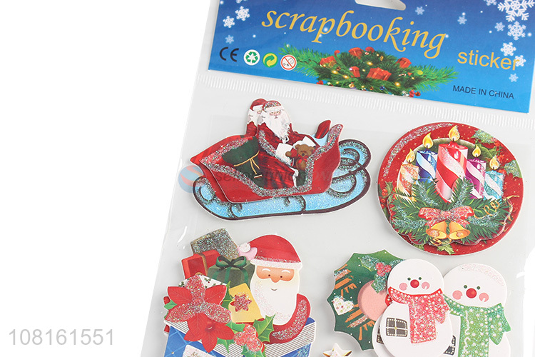 Yiwu supplier cartoon christmas stickers household decoration