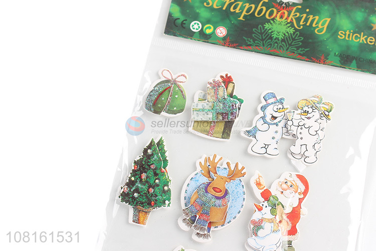 Hot selling paper stickers cartoon christmas stickers