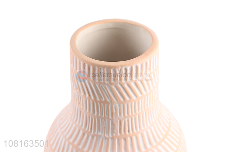 New arrival frosted ceramic flower vases for room decoration