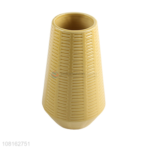 Hot sale embossed ceramic vases for home office decoration