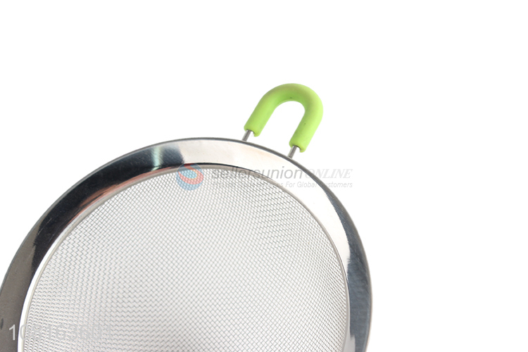 Top selling kitchen stainless steel oil strainer with handle