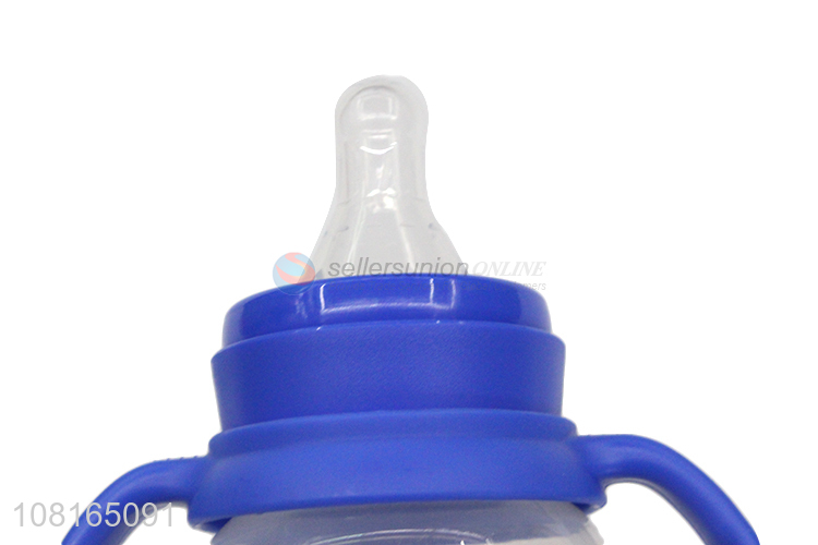 High quality reusable baby feeding bottle with handle