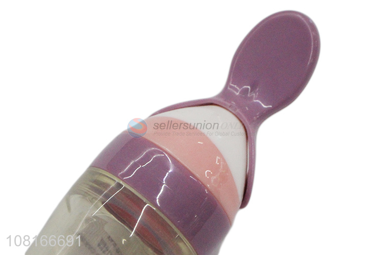 High quality squeeze feeding spoon food supplement bottle