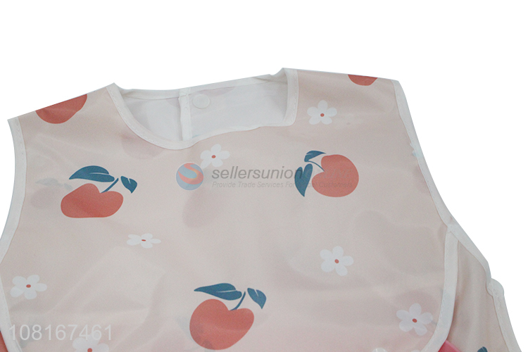 Yiwu wholesale pink EVA saliva towel baby eating bibs