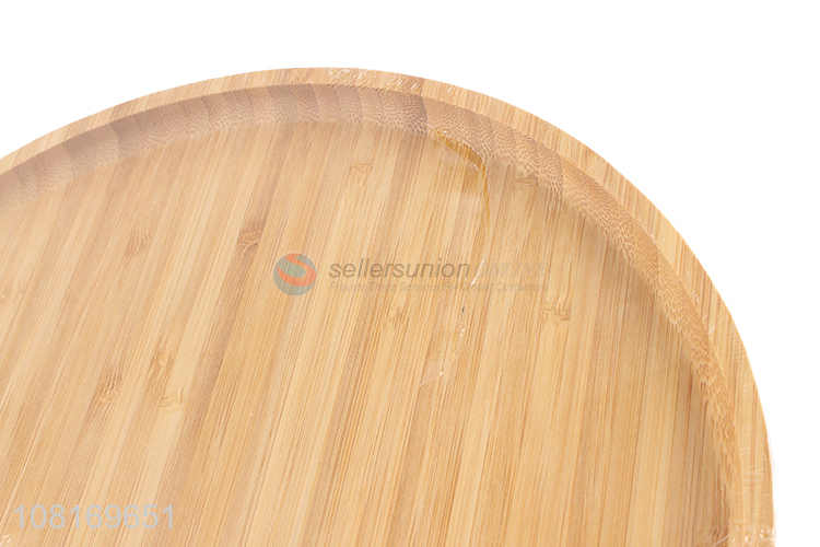 Good wholesale price round bamboo tray for kitchen