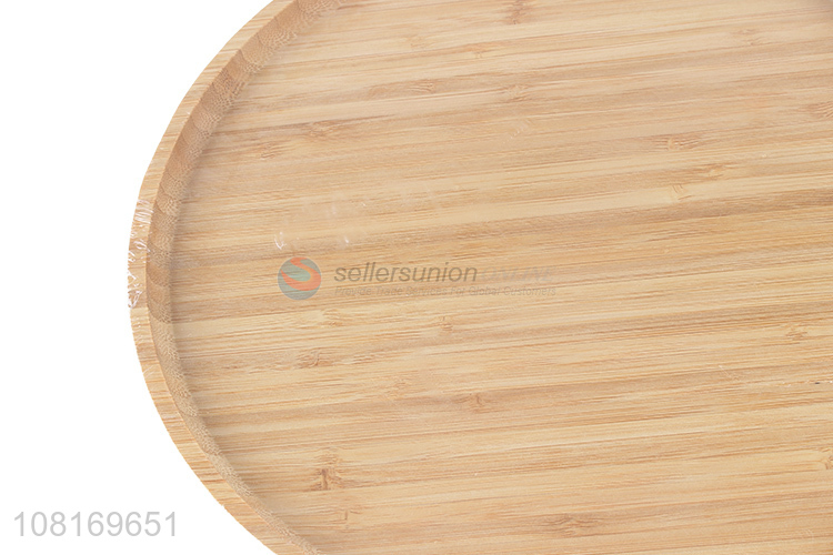 Good wholesale price round bamboo tray for kitchen