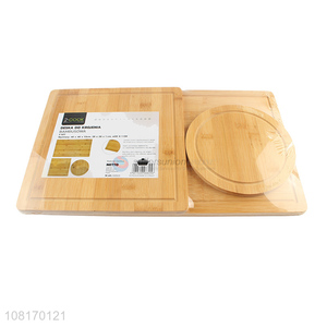 Yiwu direct sale thicken bamboo cutting board set